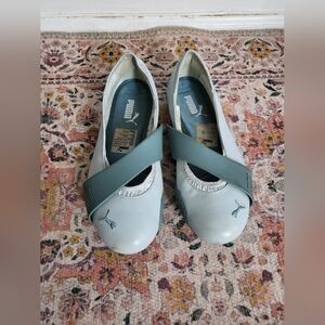 ☆Rare Find☆ Vtg Y2K Puma Ballet Flats Size 7.5 EUC Baby Blue Slip Ons